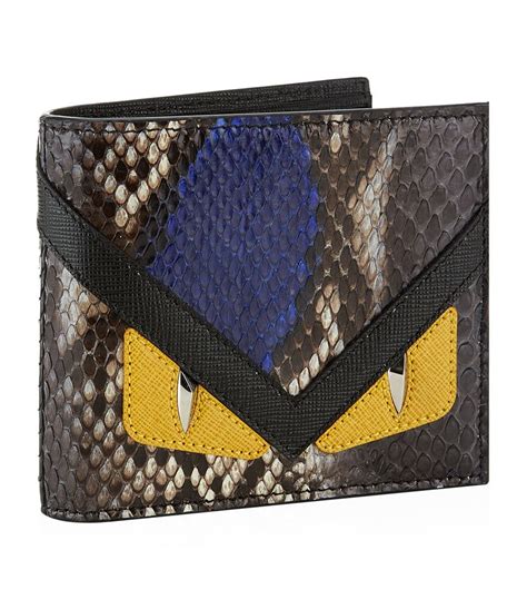 fendi monster eyes bifold wallet.